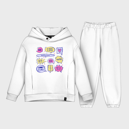 Детский костюм оверсайз Good luck / Белый – фото 1