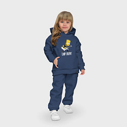 Детский костюм оверсайз Limp Bizkit Барт Симпсон рокер, цвет: тёмно-синий — фото 2