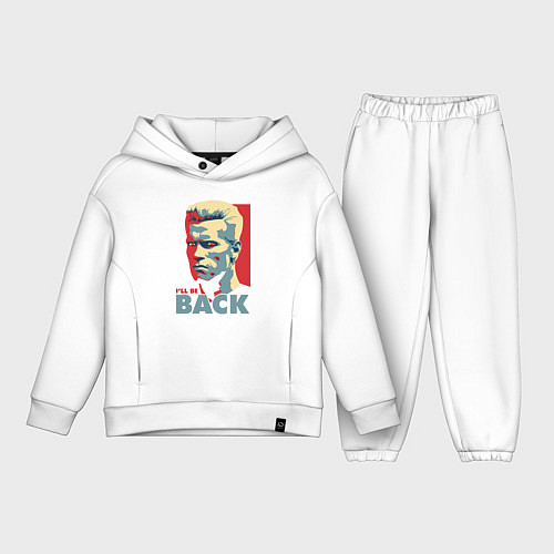 Детский костюм оверсайз Терминатор арт / Белый – фото 1