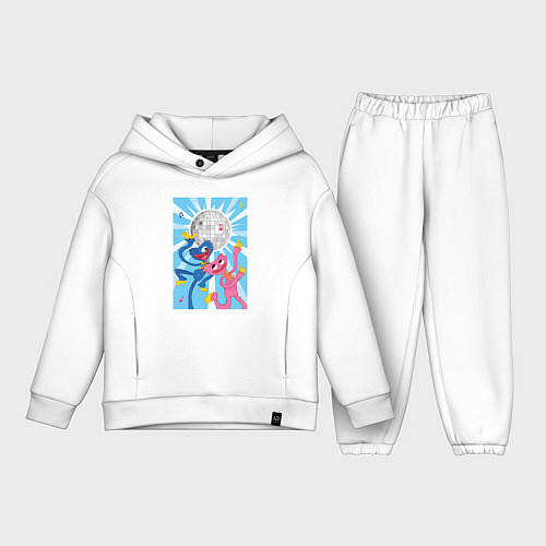 Детский костюм оверсайз Хагги Вагги и Кисси Мисси на диско / Белый – фото 1