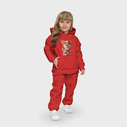 Детский костюм оверсайз Малыш корги, цвет: красный — фото 2