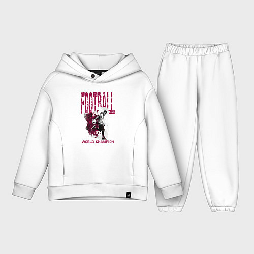 Детский костюм оверсайз Время футбола / Белый – фото 1