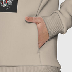 Детский костюм оверсайз Скелет с косой тату, цвет: миндальный — фото 2