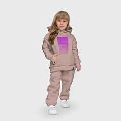 Детский костюм оверсайз Фиолетовая россыпь, цвет: пыльно-розовый — фото 2