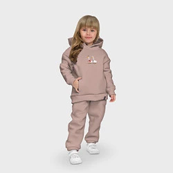 Детский костюм оверсайз Бойцоский гусь, цвет: пыльно-розовый — фото 2