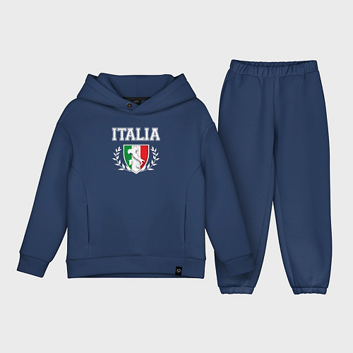 Детский костюм оверсайз Italy map / Тёмно-синий – фото 1