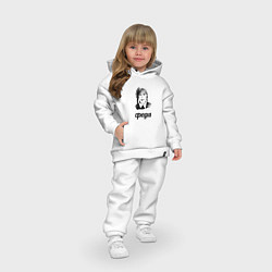 Детский костюм оверсайз Девочка Уэнсдей, цвет: белый — фото 2