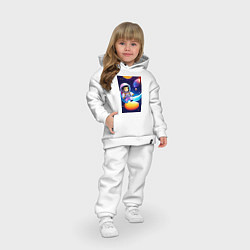 Детский костюм оверсайз Мультяшный астронавт, цвет: белый — фото 2