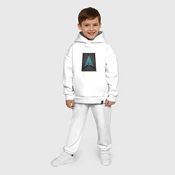 Детский костюм оверсайз Arch Linux cubed, цвет: белый — фото 2