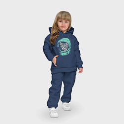 Детский костюм оверсайз Котик астронавт, цвет: тёмно-синий — фото 2