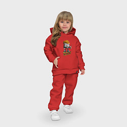 Детский костюм оверсайз Профессор Гарибальди, цвет: красный — фото 2
