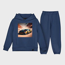 Детский костюм оверсайз Lamborghini Aventador, цвет: тёмно-синий