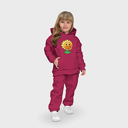 Детский костюм оверсайз Подсолнух красивый, цвет: маджента — фото 2