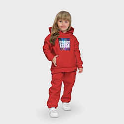 Детский костюм оверсайз Эгоист - надпись на звездном фоне, цвет: красный — фото 2