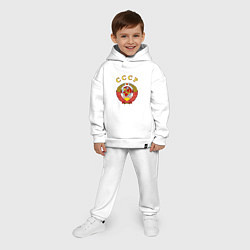 Детский костюм оверсайз CCCР Пролетарии, цвет: белый — фото 2