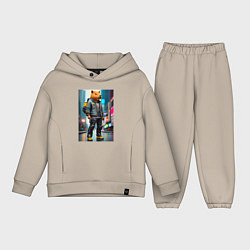 Детский костюм оверсайз Cool Capy - New York - cyberpunk - neural network