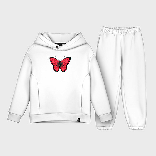 Детский костюм оверсайз Албания бабочка / Белый – фото 1