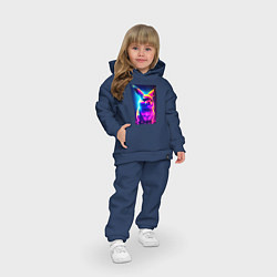 Детский костюм оверсайз Неоновый пикачуша, цвет: тёмно-синий — фото 2