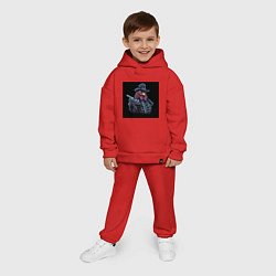 Детский костюм оверсайз Петух-шериф, цвет: красный — фото 2