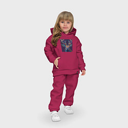 Детский костюм оверсайз Красочный олень - нейросеть, цвет: маджента — фото 2