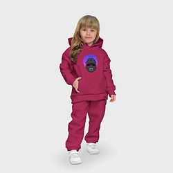 Детский костюм оверсайз Горилла в очках космос, цвет: маджента — фото 2