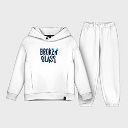 Детский костюм оверсайз Broken glass, цвет: белый
