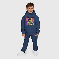 Детский костюм оверсайз Глитч Джимми Хендрикс, цвет: тёмно-синий — фото 2