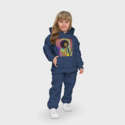 Детский костюм оверсайз Глитч Джимми Хендрикс, цвет: тёмно-синий — фото 2