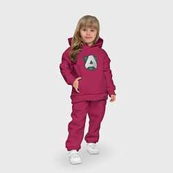 Детский костюм оверсайз Альянс logo, цвет: маджента — фото 2