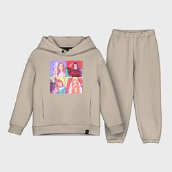 Детский костюм оверсайз Colorful Black Pink