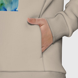 Детский костюм оверсайз Мона Лиза в библиотеке - нейросеть - акварель, цвет: миндальный — фото 2