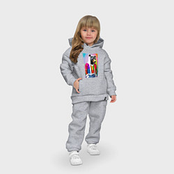 Детский костюм оверсайз Baer fashionista - pop art - neural network, цвет: меланж — фото 2