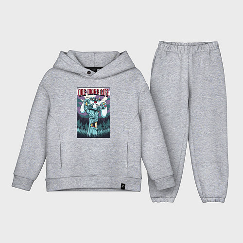 Детский костюм оверсайз One more life / Меланж – фото 1