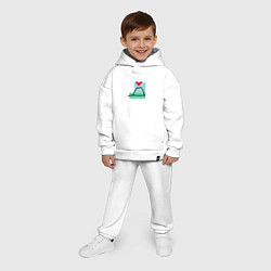 Детский костюм оверсайз Люблю горы и море, цвет: белый — фото 2