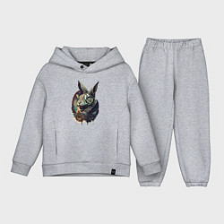 Детский костюм оверсайз Свирепый зайчара - нейросеть