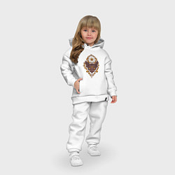 Детский костюм оверсайз Кот сфинкс со звездой трёхглазый, цвет: белый — фото 2