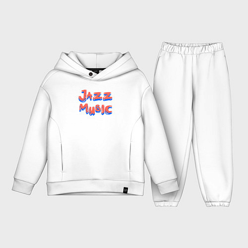 Детский костюм оверсайз Music jazz / Белый – фото 1