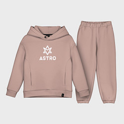 Детский костюм оверсайз Astro logo, цвет: пыльно-розовый