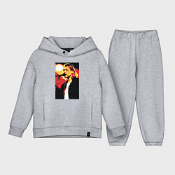 Детский костюм оверсайз Курт Кобейн с микрофоном, цвет: меланж