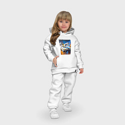 Детский костюм оверсайз Назад в будущее перемещение, цвет: белый — фото 2