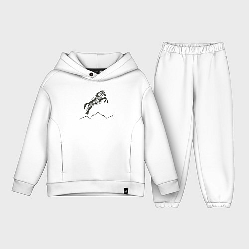 Детский костюм оверсайз Открой свой дикий стиль / Белый – фото 1