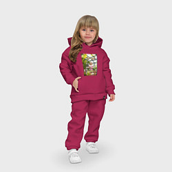 Детский костюм оверсайз Барби: биологические эксперименты, цвет: маджента — фото 2
