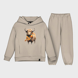 Детский костюм оверсайз Буйвол в шарфе