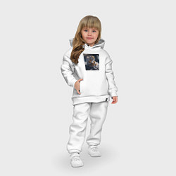 Детский костюм оверсайз Тигр астронавт, цвет: белый — фото 2