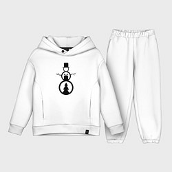 Детский костюм оверсайз Креативный новогодний снеговик, цвет: белый