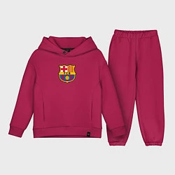 Детский костюм оверсайз Barcelona fc sport, цвет: маджента