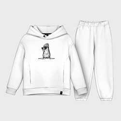 Детский костюм оверсайз Морской котик модный, цвет: белый