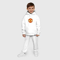 Детский костюм оверсайз Манчестер Юнайтед фк спорт, цвет: белый — фото 2