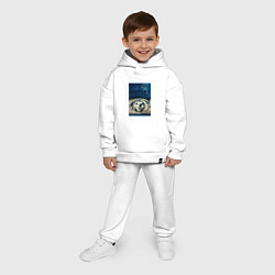 Детский костюм оверсайз Космонавт номер один, цвет: белый — фото 2