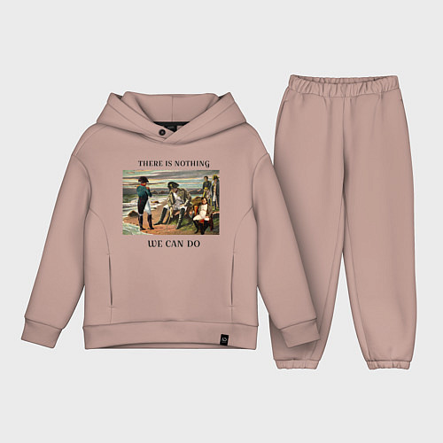 Детский костюм оверсайз There is nothing we can do / Пыльно-розовый – фото 1